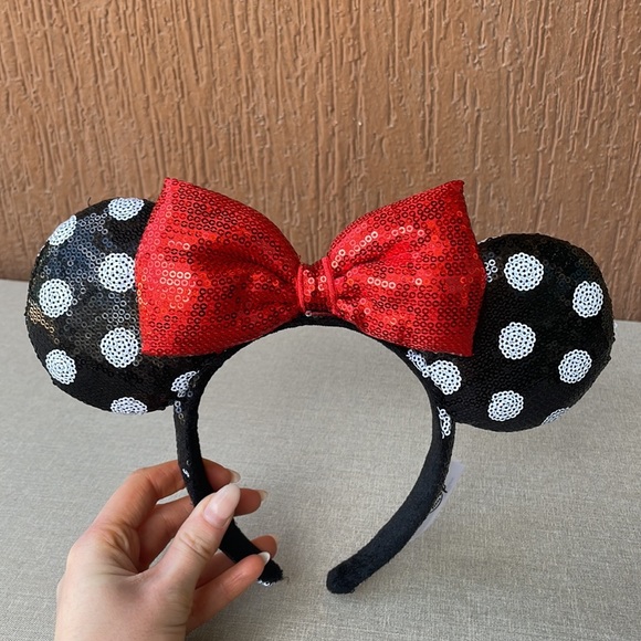 Sequined Minnie mouse ears - Picture 2 of 8